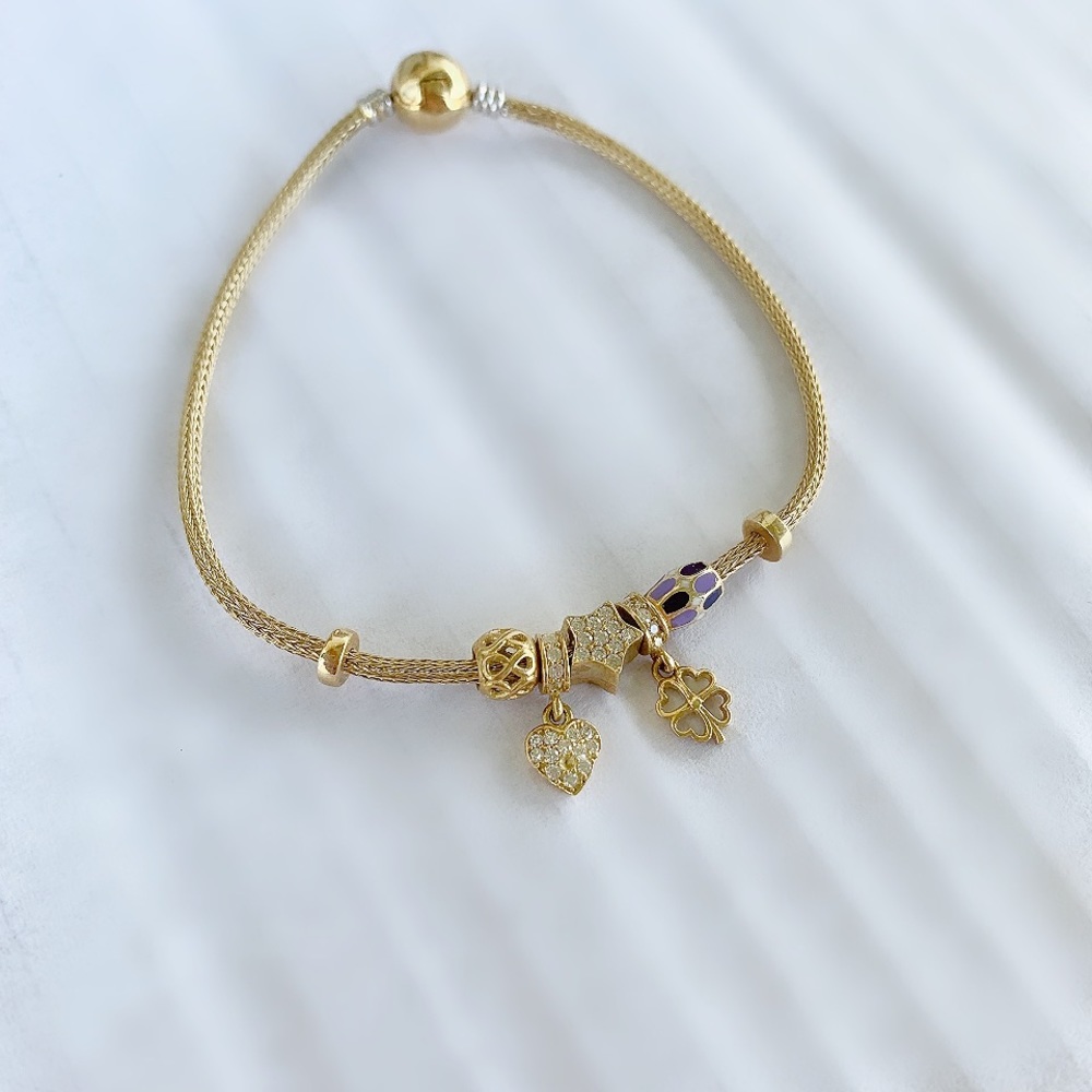 18k Gold Charm Bracelet